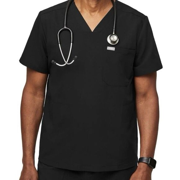 Figs Chisec Scrub Top TM3000 Black Size XXL - Picture 1 of 10